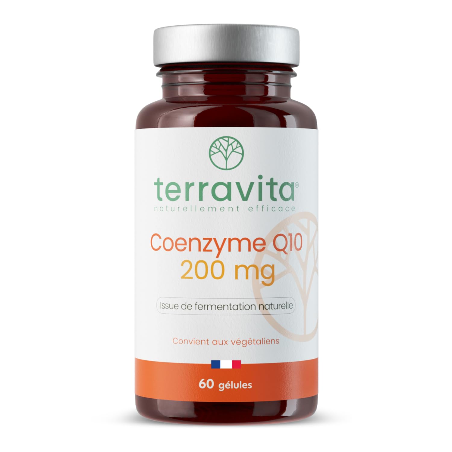 COENZYME Q10 Pure | 200 mg d’Ubiquinone Stable par Dose | Antioxydant Puissant pour Effet Anti-âge | Biodisponibilité Maximale | Fermentation Naturelle | 60 Gélules | Made in France | Terravita