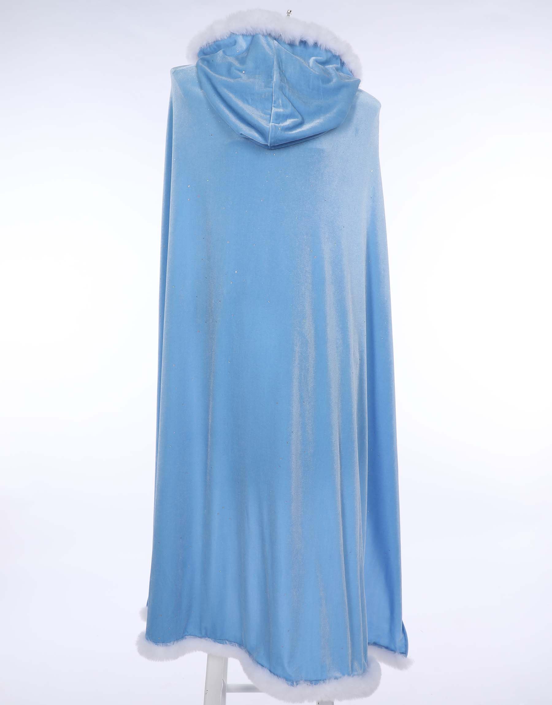 MEOWCOS Women's Bodysuit Queen Cosplay Costume Halloween Christmas Bodysuit Cape Set with Crown Cloak Gloves Socks: X-Large Blue