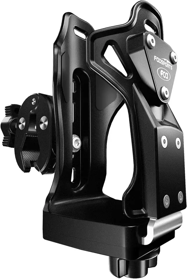 FODSPORTS Motorcycle ATV Cup Holder, Upgraded Motorcycle Drink Holder with 0.5-1.57" Metal Clamp, Universal Water Bottle Holder for Bike Scooter Boat Stroller Golf Push Cart Wheelchair Tractor