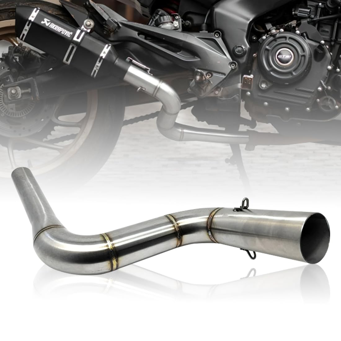 OBEROI’S TRADERS Stainless Steel Slip-on Exhaust Bend Pipe For Pulsar NS 200 | RS 200 | AS 200 | NS 160 | Dominar 250/400-image-46