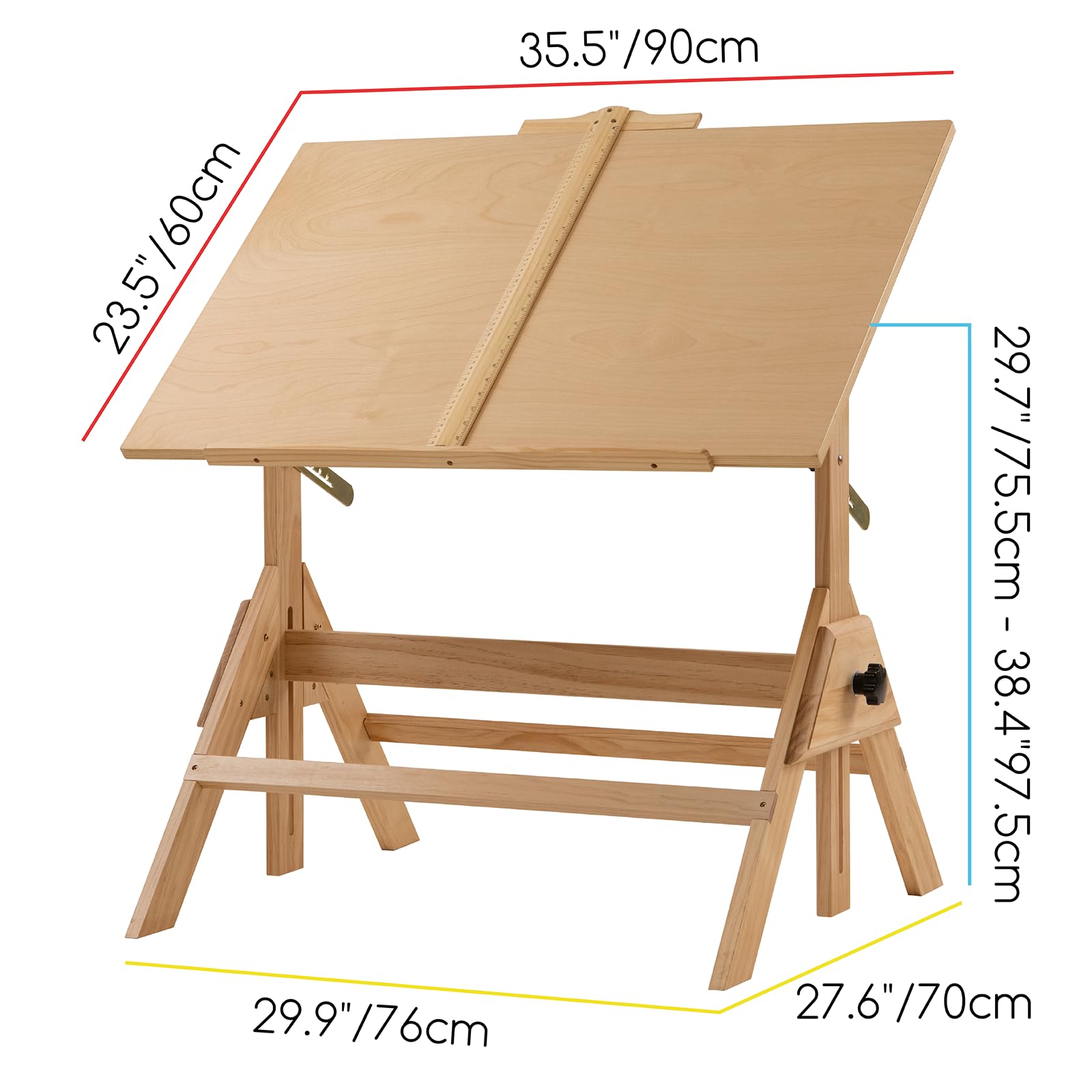 MEEDEN 製図台　製図テーブル　製図机　 90×60cm Amazon.co.jp: MEEDEN 製図テーブル 木製 製図台 昇降式 傾斜可能 高さ
