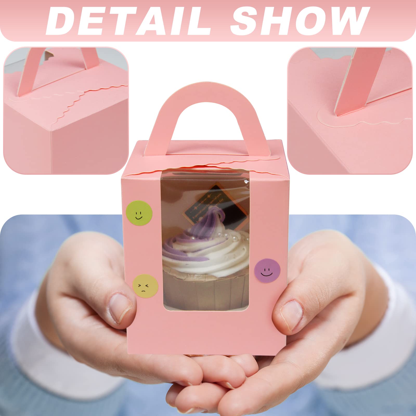 30 Scatole Cupcake Individuali Con Inserti Regolabili - Per Feste E Eventi