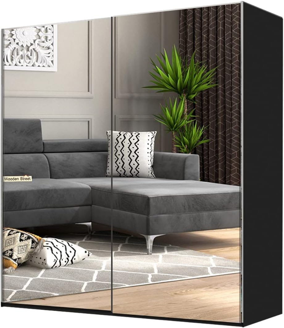 Perth Free Standing Full Double Mirror Sliding Door Door Wardrobe