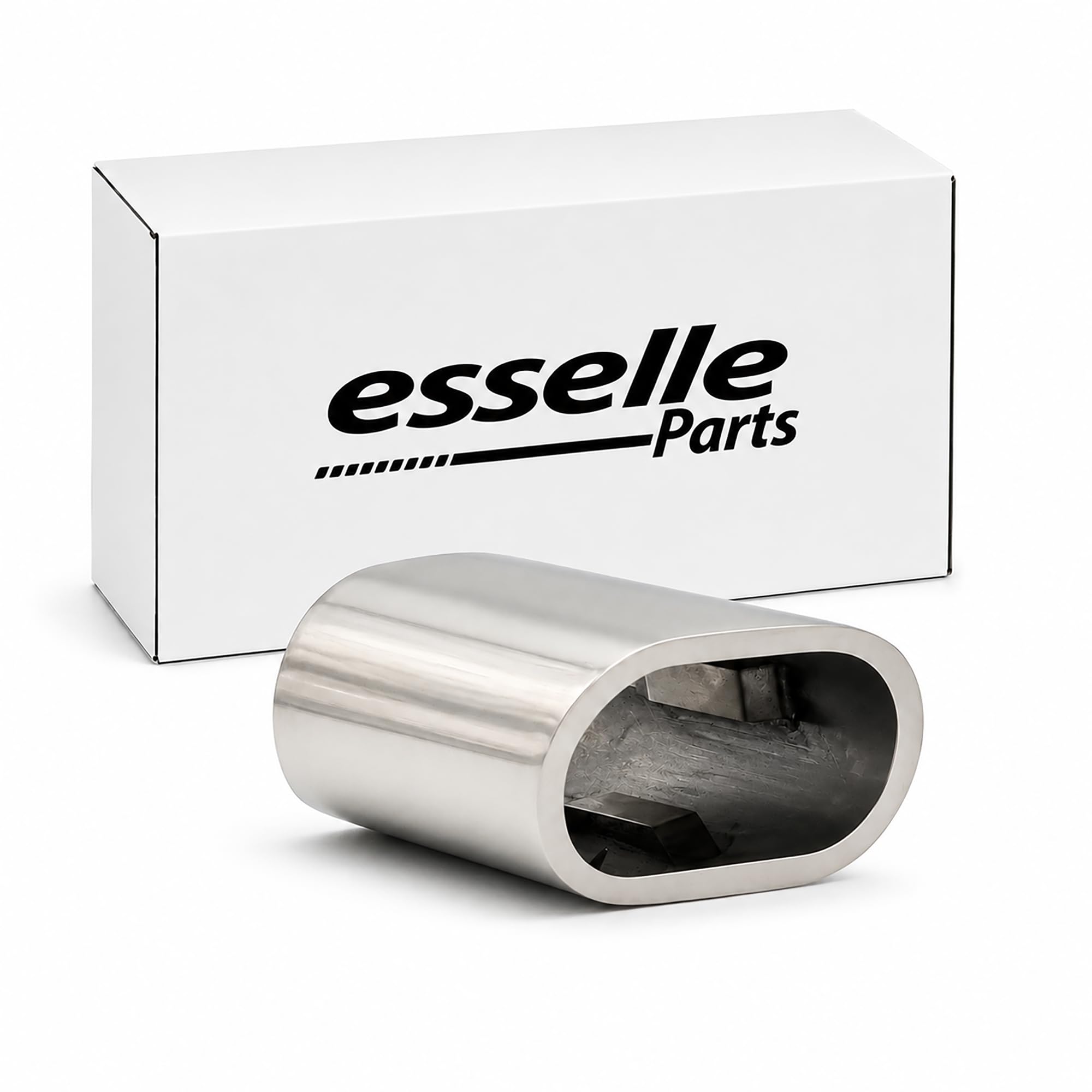 Terminale Scarico Cromato Inox Ovale per Bmw X4 F26 Plug&Play