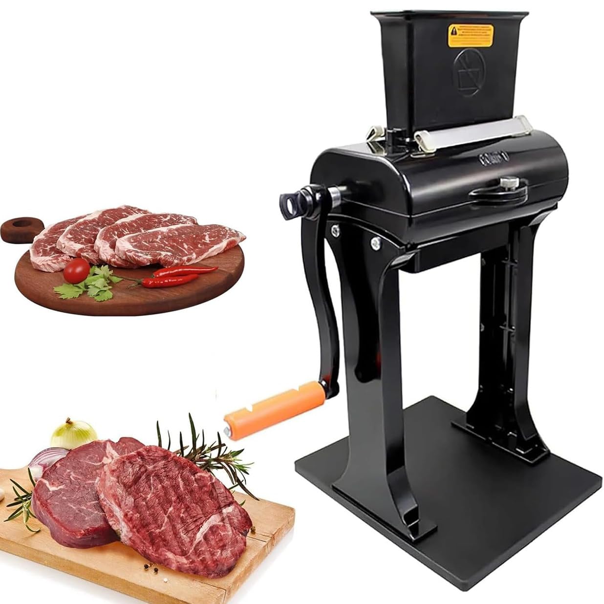 GYKOZY Heavy Duty Meat Tenderizer Tool - Manual Cuber & Flattener for Beef, Chicken, Turkey, Pork - Ideals for Restaurants & Home Cooking - Enhance Flavor & Texture