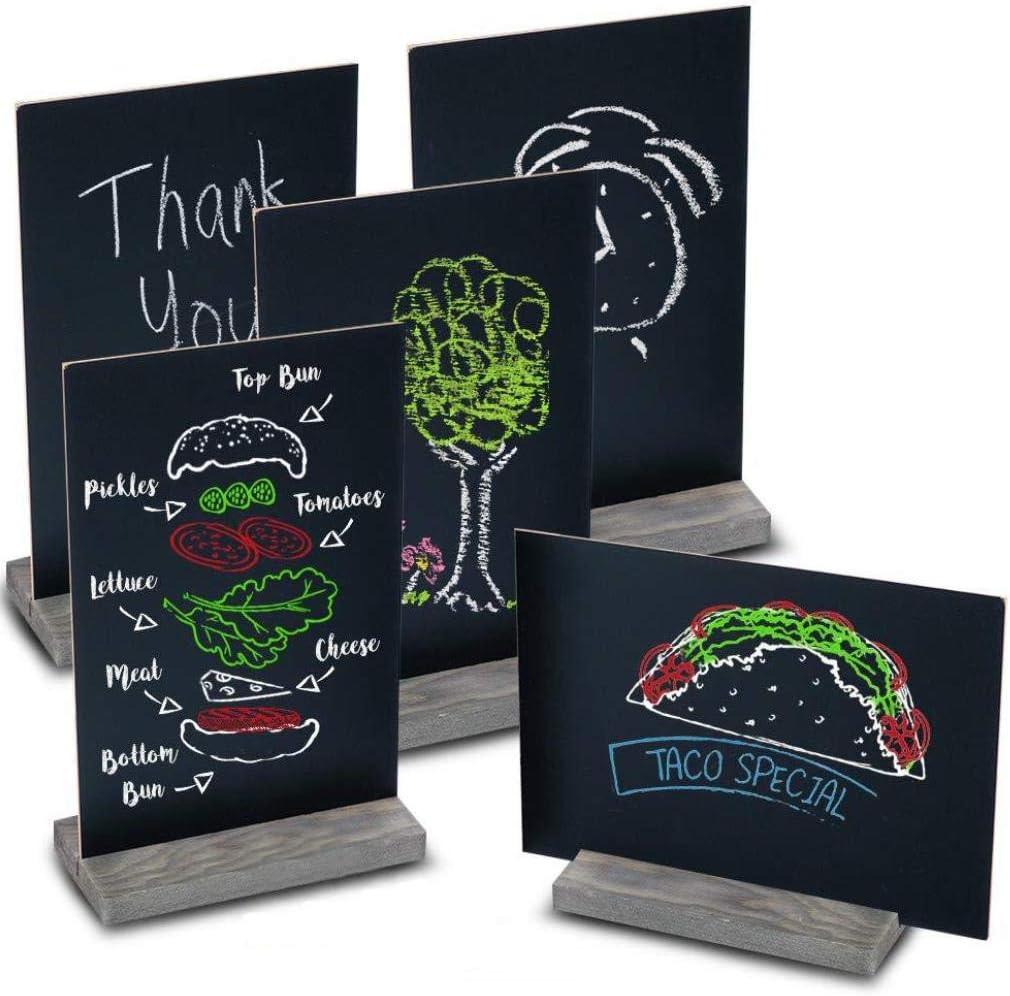 Yonik メニューボード 卓上 ミニ黒板 メニュースタンド お店看板 伝言板 サインボード 手書きボード 木製 5個セット インテリ 最大58 オフ Yonik メニューボード 卓上 ミニ黒板 メニュースタンド お店看板 伝言板 サインボード 手書きボード 木製 5個セット インテリ 最大58 オフ