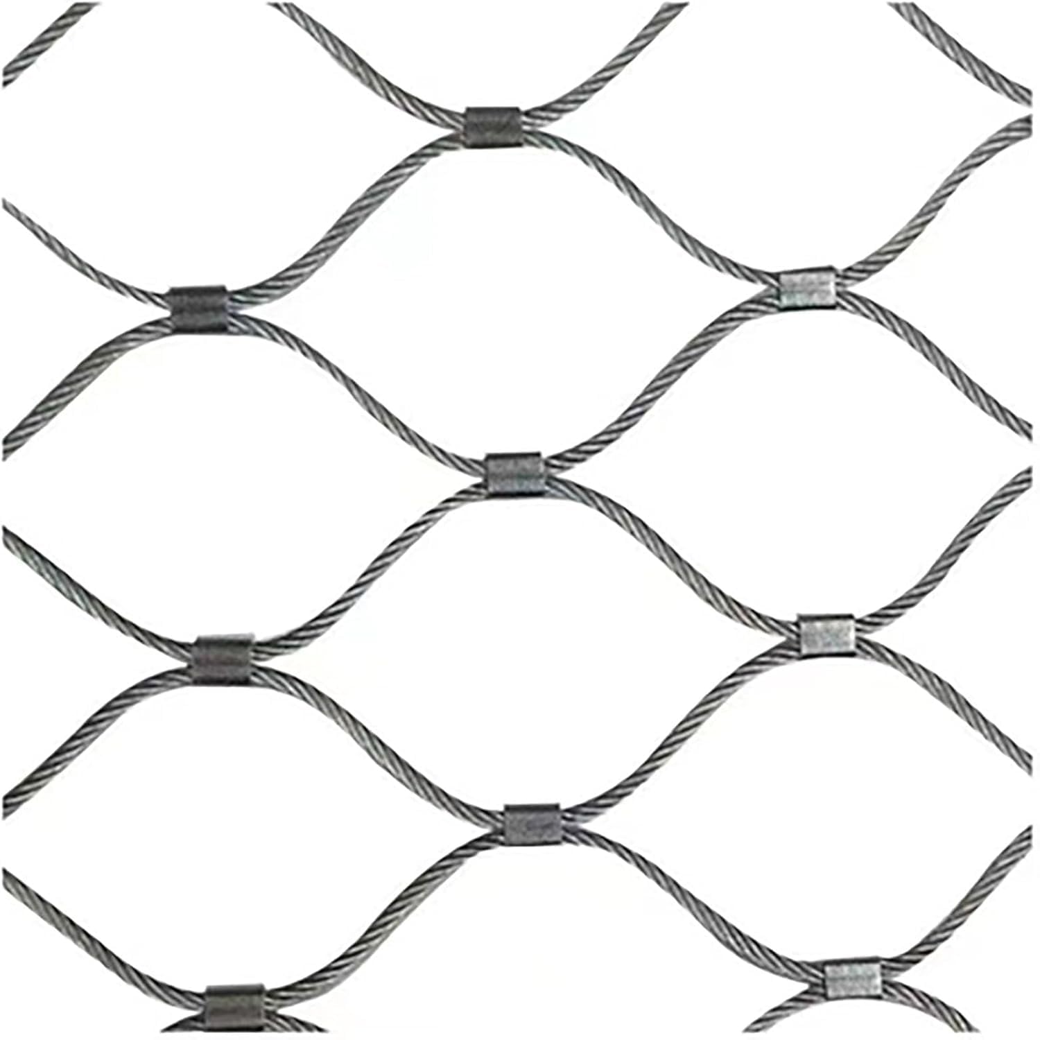 JvFbjLF Stainless Steel Wire Rope Mesh, Flexible Cable Mesh Fence, Home Balcony Window Outdoor Farm Garden Mesh(7cm Mesh)