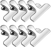 FINDMAG Stainless Steel Chip Clips 8 Pack - Heavy Duty Rust-Proof Bag Seals for Snacks, Fridge, Kitchen Organization