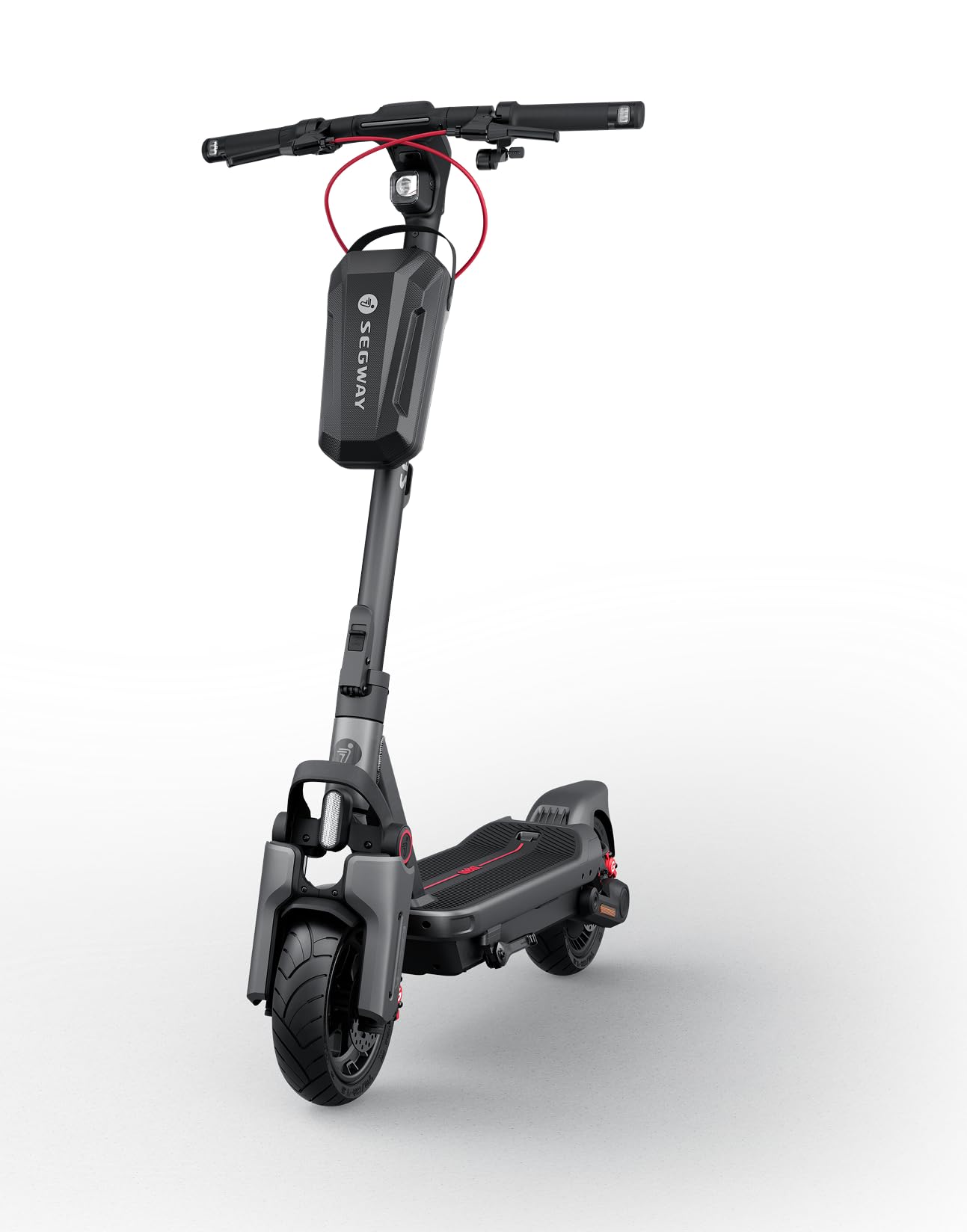 Segway Sacoche de guidon pour scooter électrique, 3 l, imperméable, capacité de charge de 2 kg, système de changement rapide, poches en filet pour téléphone portable, etc. Convient pour guidon de 30 à