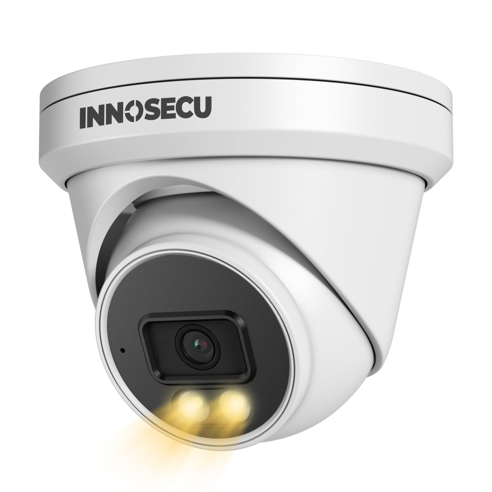INNOSECU 5MP PoE Camera, IP Dome Surveillance Camera Outdoor Indoor, Waterproof IP67, Smart Dual Light Color Night Vision Built-in Mic, 2.8mm Lens