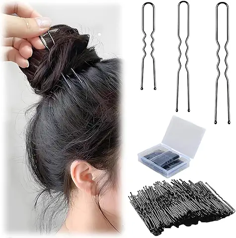 U字ピン 150本 5cm+6cm+7cm 各50本入り 収納ケース付き