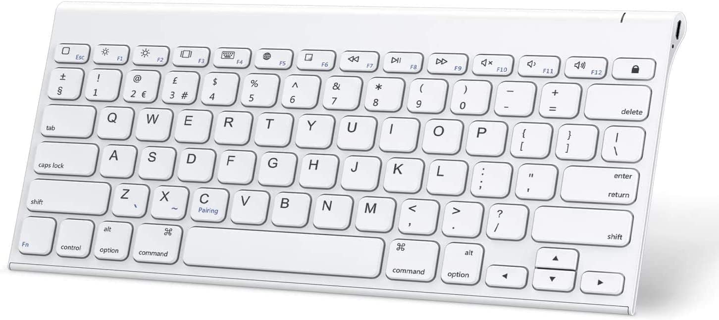 OMOTON Bluetooth Keyboard layout with Fn and C keys highlighted
