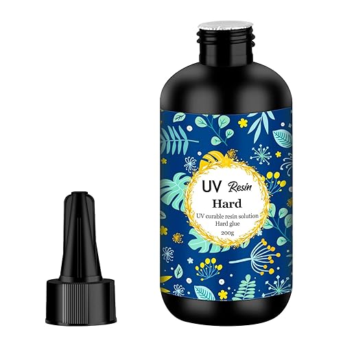 Resina UV 7.05 oz, transparente, curado rápido, transparente tipo duro para manualidades, fabricación de joyas
