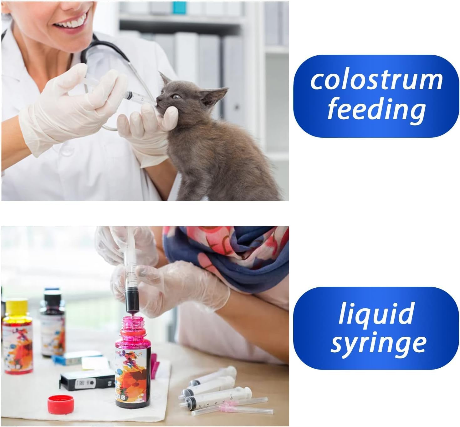 20 Pack 3mL Syringe with Tip Cap for Liquid, 3cc Plastic Syringes with Cover, Non-Sterile, No Needle