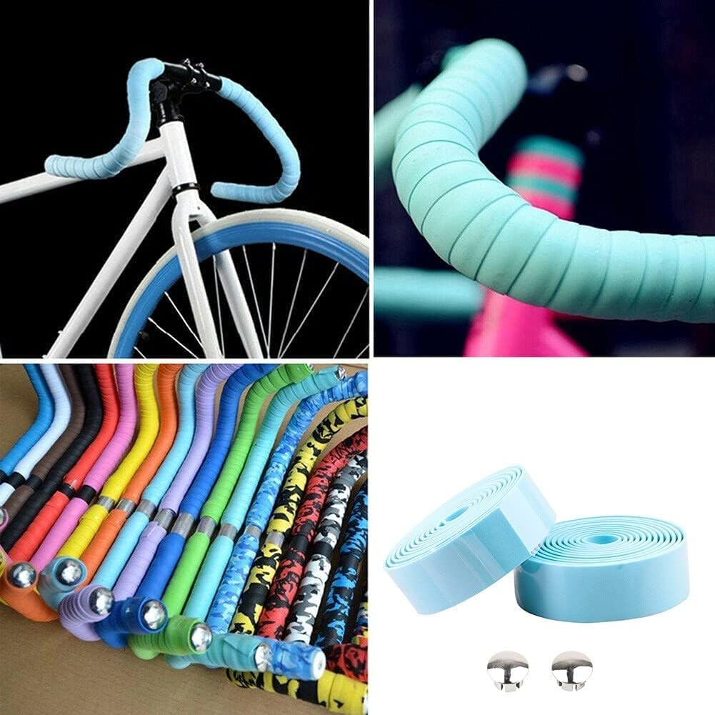 Ruban Antidérapant Pour Guidon De Vélo De Montagne Avec 2 Bouchons De Guidon Rose 96734637