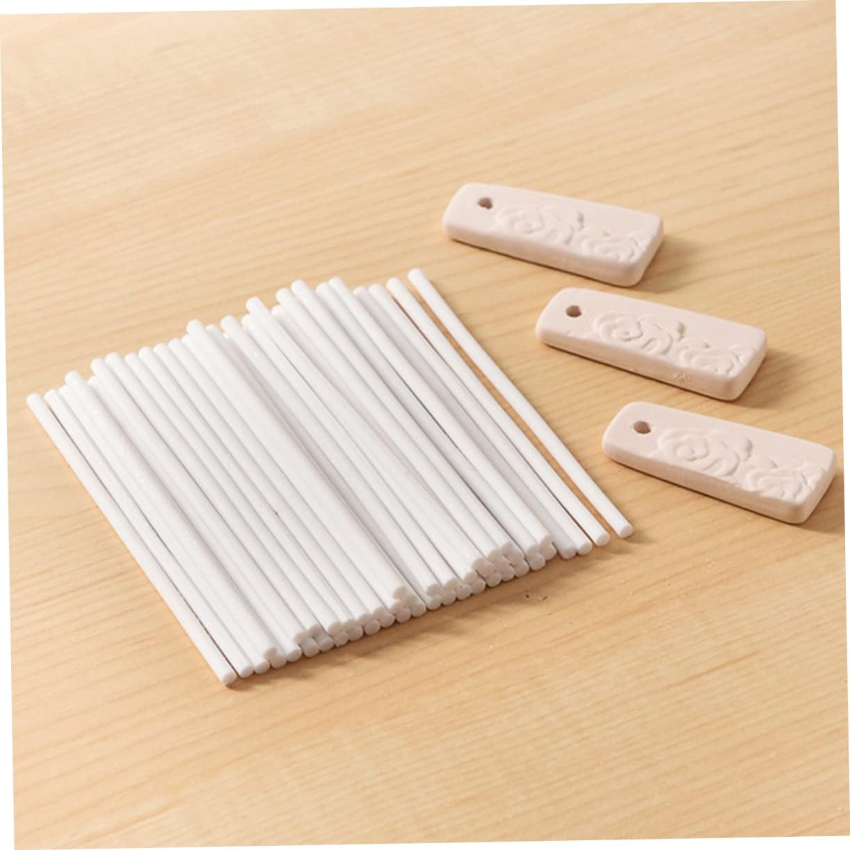 10Pcs Hanging Burning Rods Ceramic Jewelry Firing Tools Pink