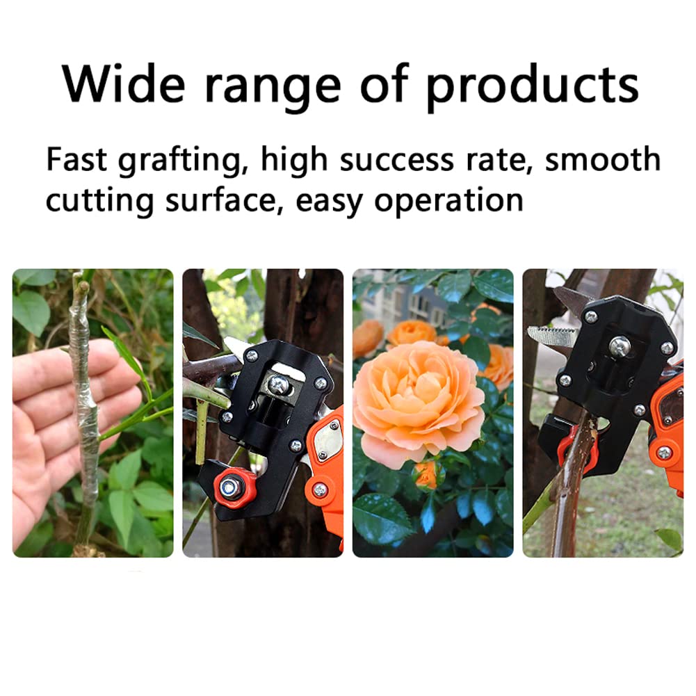 Tijeras de podar eléctricas para injertos, pantalla LCD, tijeras de podar para injertos de plántulas de árboles frutales, herramienta de jardinería, podadora de cuchillos para injertos, adecuada para