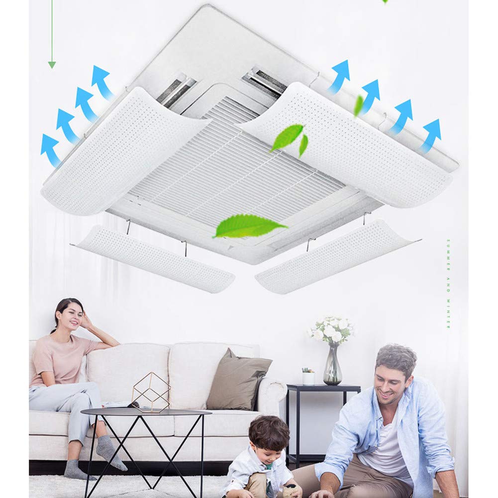 Centralny deflektor klimatyzacji, regulowany, miękki wiatr, zdrowie środowiska, antykondensacja, łatwy w instalacji (58*23 cm x 4)