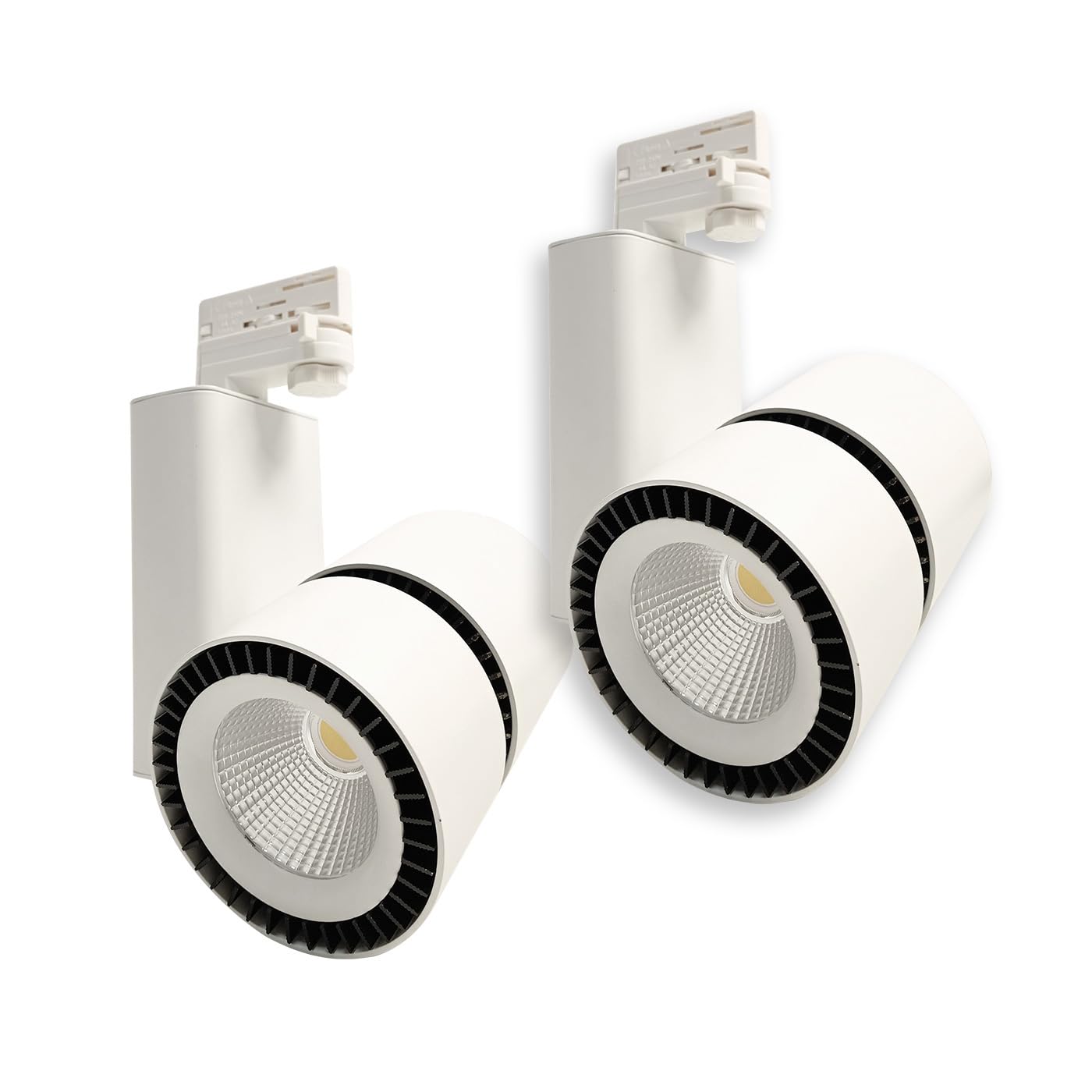Foco de carril LED COB Trifásico, Modelo Tron 42W C Blanco – 5148 Lm – 3000 K – IP20 – Pack 2 unidades