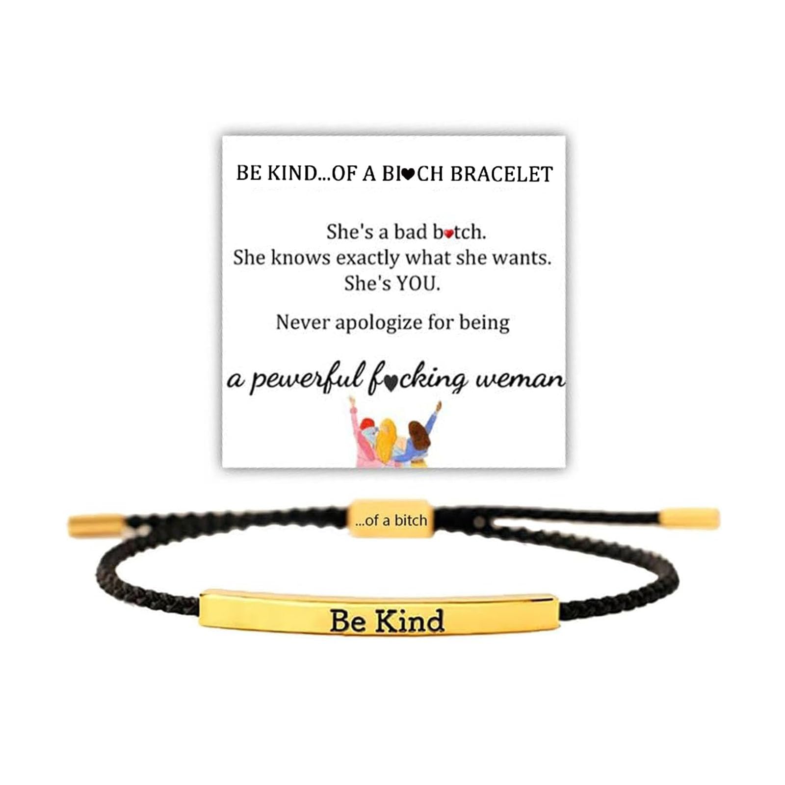 LIU JUN Let Them Bracelet for Women, Adjustable Braided Stainless Steel Engraving Inspirational Let Them Bracelet Gifts Jewelry
