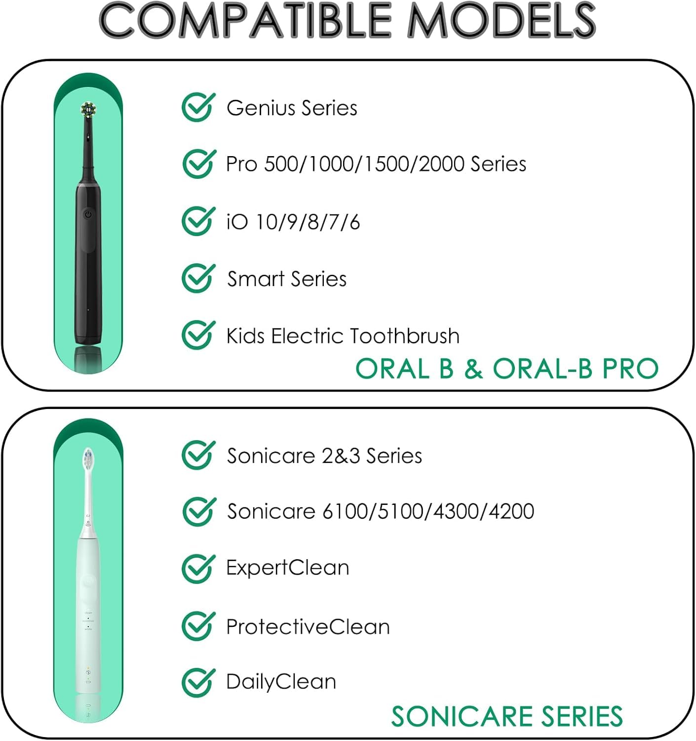 Inralimot Electric Toothbrush Travel Case, EVA Hard Storage Case Compatible with Oral B Pro 1000, 2000, 3000, 3500, 7000, Philips Sonicare ProtectiveClean (Black) 1