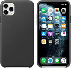 Capinha PRETA Compatível Com IPhone De TODAS AS LINHAS Escolha Seu modelo, Flexivel, Tecnologia anti impacto, Encaixe Preciso, Lavável, Aveludada com design PREMIUM (11 Pro Max)