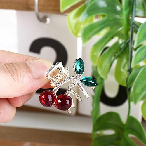 Miniatura 4 de Pinza para el pelo de cereza, accesorio para el cabello de niña, pinza para el pelo de niña, pinza de agarre pequeña roja, accesorios para el