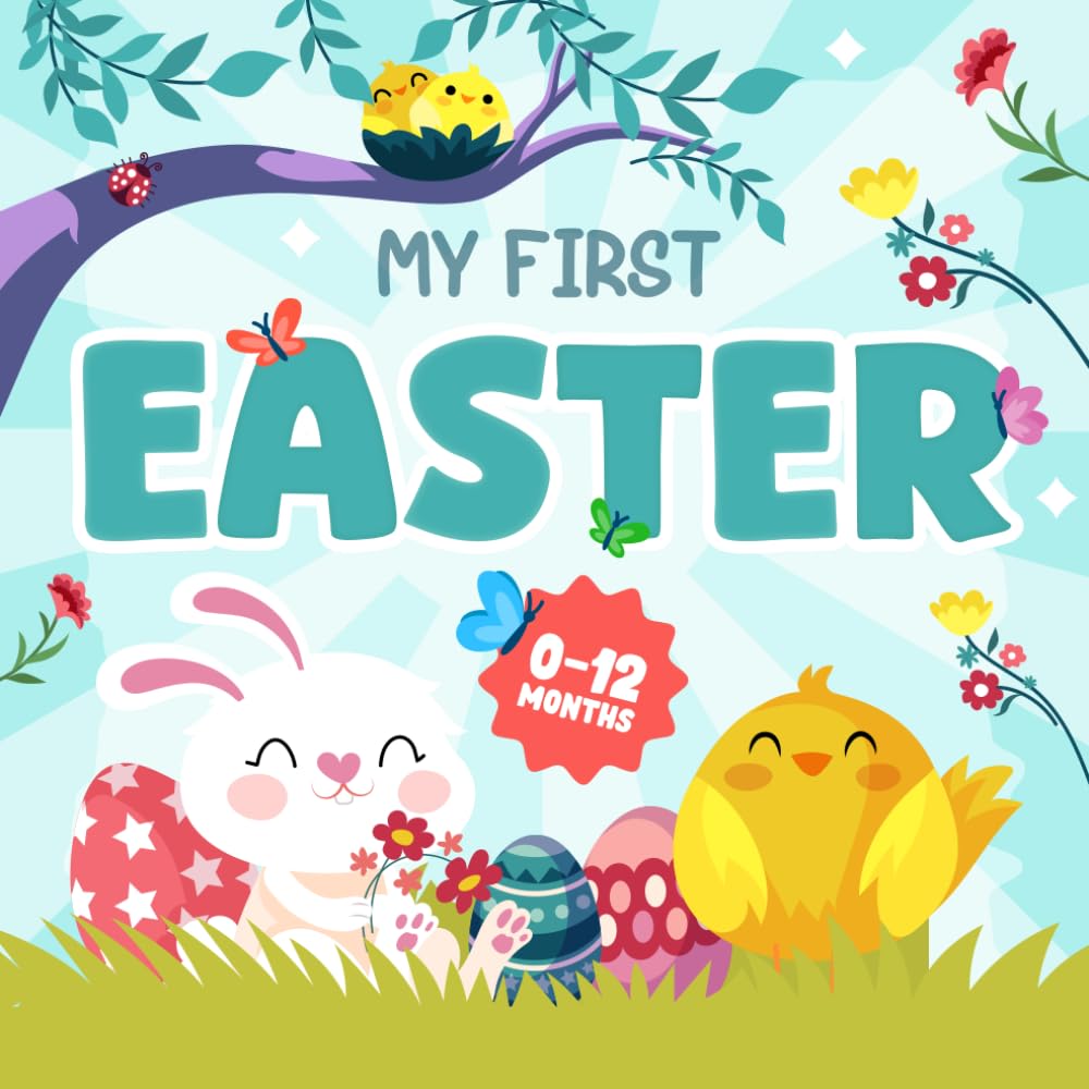 My first Easter: Adorable Black & White Images, Bunny, Chick, Egg, Carrot, and More. Cute Easter Gift for Baby Girls & Boys (1st easter gift baby boy girl)