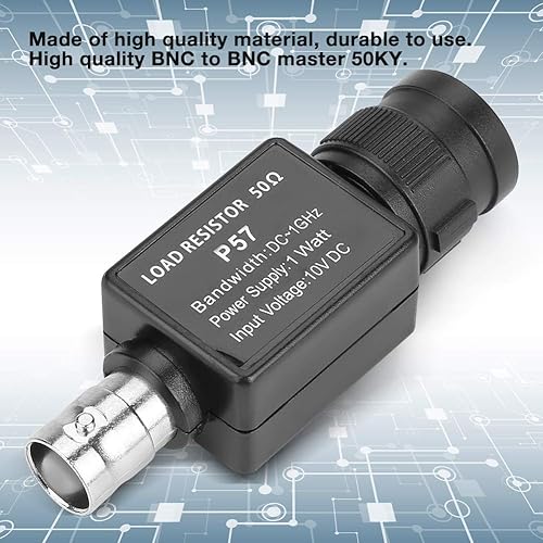Miniatura 5 de Adaptador de resistencia de carga Adaptador BNC de 50 ohmios P57 BNC a BNC Enchufe Alimentación a través del Terminador Conector BNC Adaptador