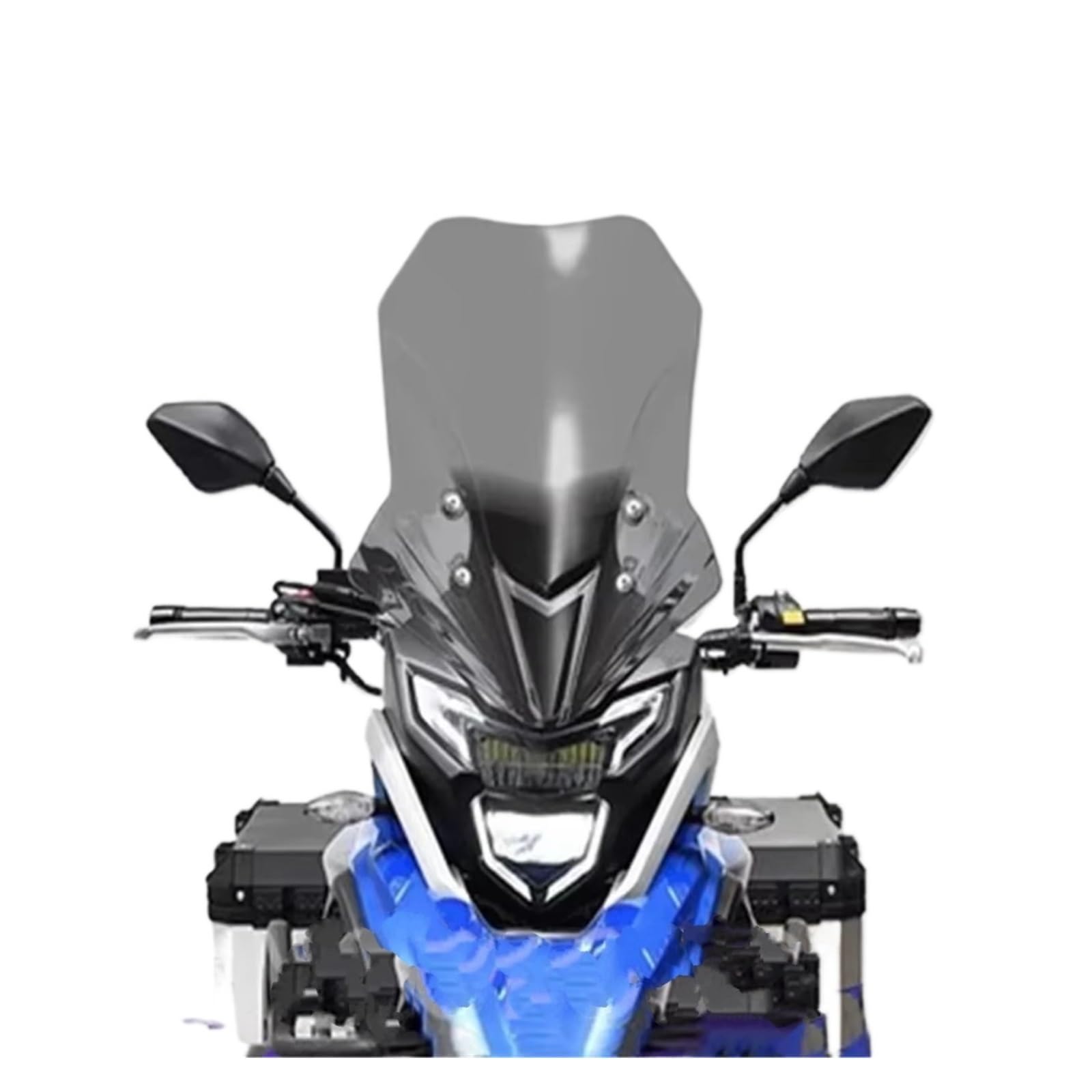 Parabrisas De Moto para COLOVE para KOVE 500X 400X 525X para Parabrisas Delantero Elevado para Motocicleta Estilo GV Carenabris(50cm Smoke Grey)