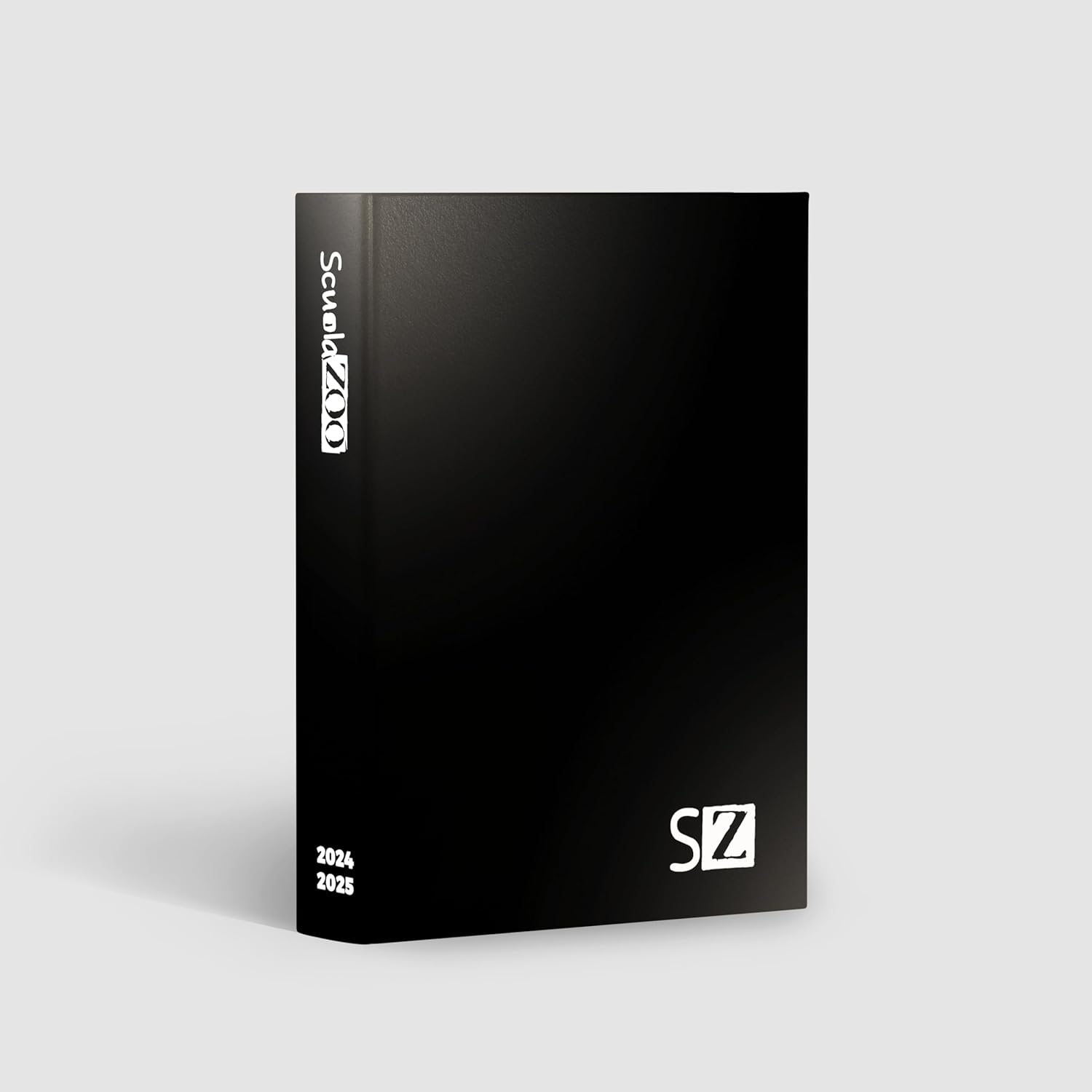 ScuolaZoo 2024-2025 School Diary with Memes and Stickers, Available with 6 Covers and 2 Sizes (Total Black, 13 x 17 cm)