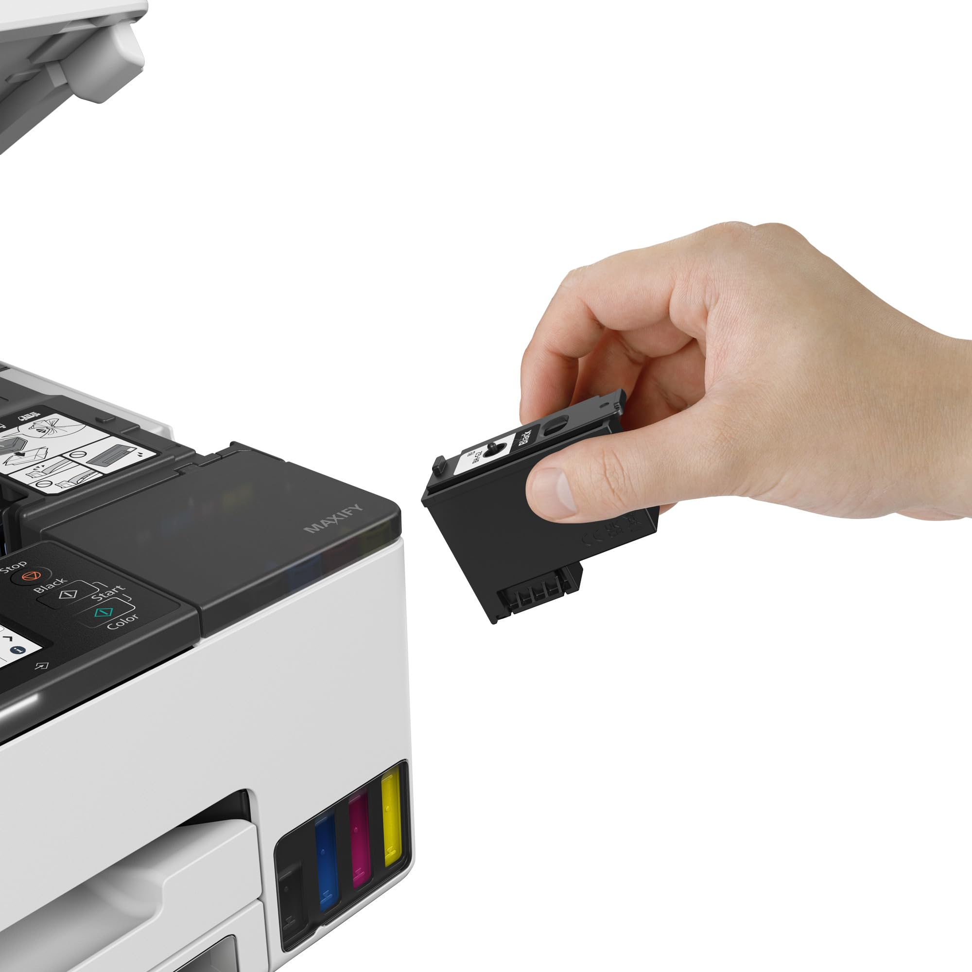 Canon MAXIFY GX2050 Tintenstrahldrucker 4-in-1 Multifunktionsgerät DIN A4 (Drucker, Scanner, Kopierer, Fax, ADF, 600x1200 DPI, WLAN, USB, 15/10 ISO-Seiten/Min., Duplexdruck, 250 Blatt Kassette) weiß