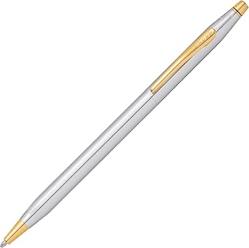 Cross Classic Century Medalist Retr Ballpoint Pen, Chrome Brl, Black Ink Med