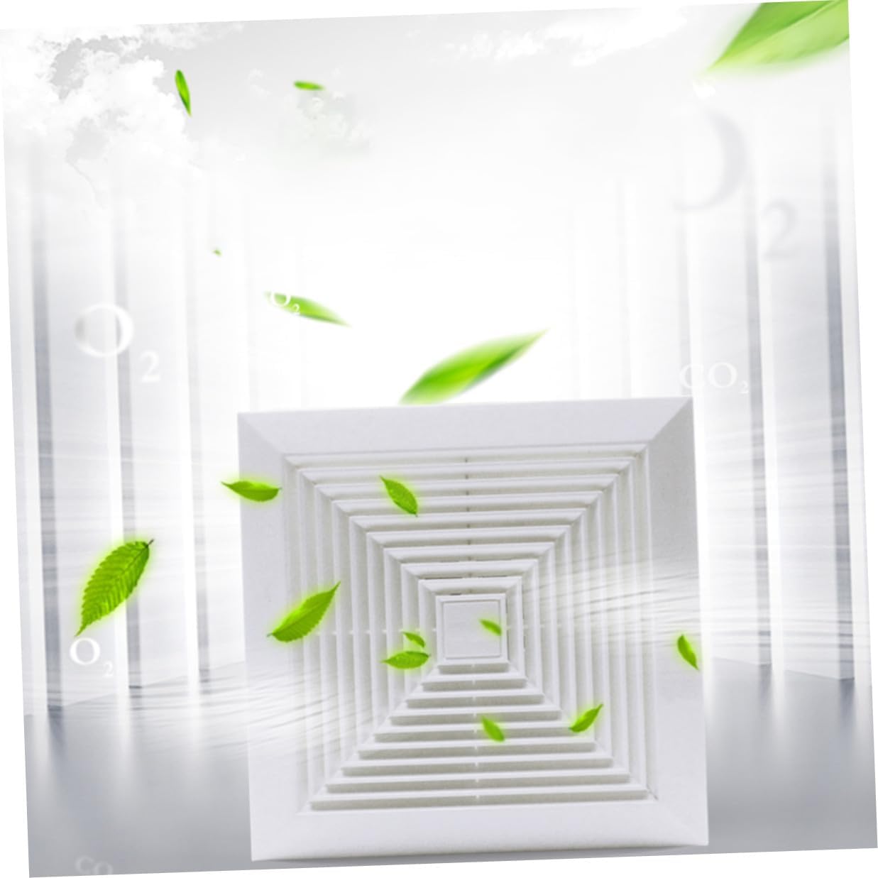 Powerful 8-inch Silent Bathroom Extractor Fan 40w Quiet Exhaust Ventilation Fan for Kitchen and Bathroom with 20x20cm Cutout, Household Air Ventilation