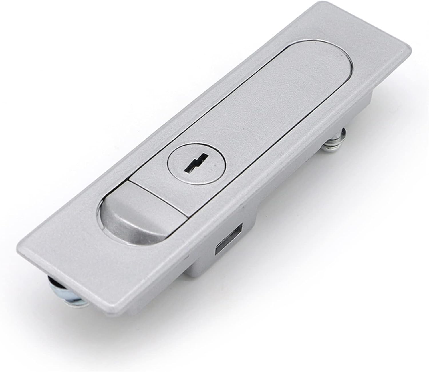 Electric Box Plane Lock Push Button Cabinet Locks Switch Cabinet Door Lock Fire Hydrant Handle Cabinet Lock 1Pcs(Black w Key)