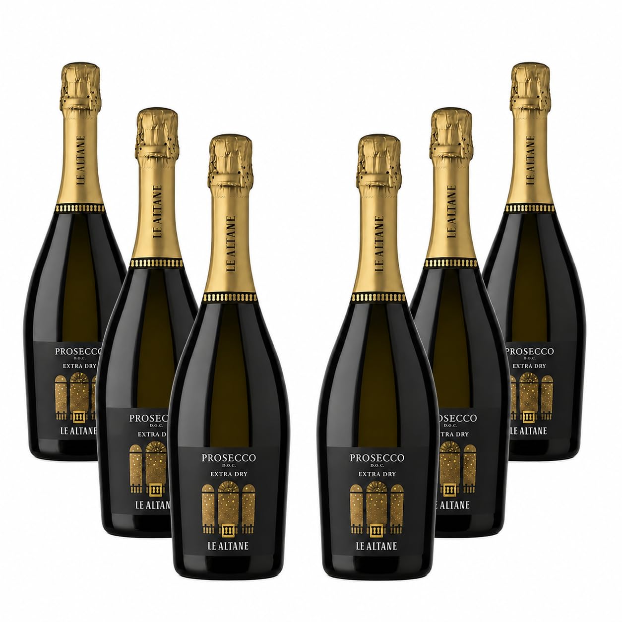 Le Altane Prosecco DOC Extra Dry - Spumante Bianco, 6 bottiglie