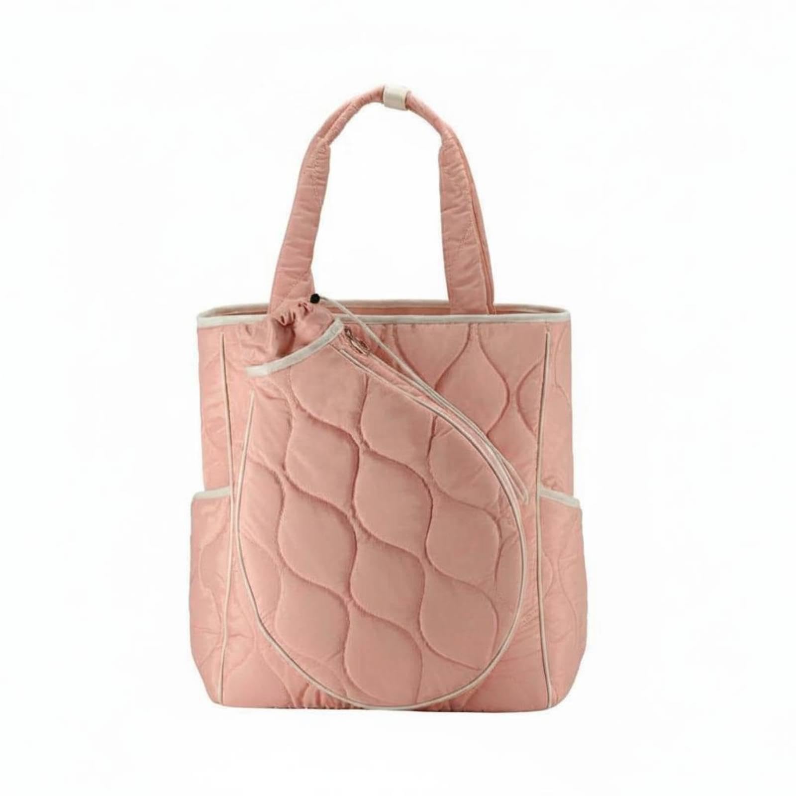 Pickleball Racket Bag Sport Equipment Bag Large Capacity Badminton Tote Multiple Compartments Padded Racket Carryall for Women, Gym Pink|Bags-image-12