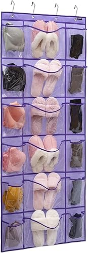 Miniatura 12 de Organizador de zapatos con bolsillos extra grandes, organizador colgante para dormitorio, almacenamiento de zapatos, baño, zapatero con 12 bolsillos