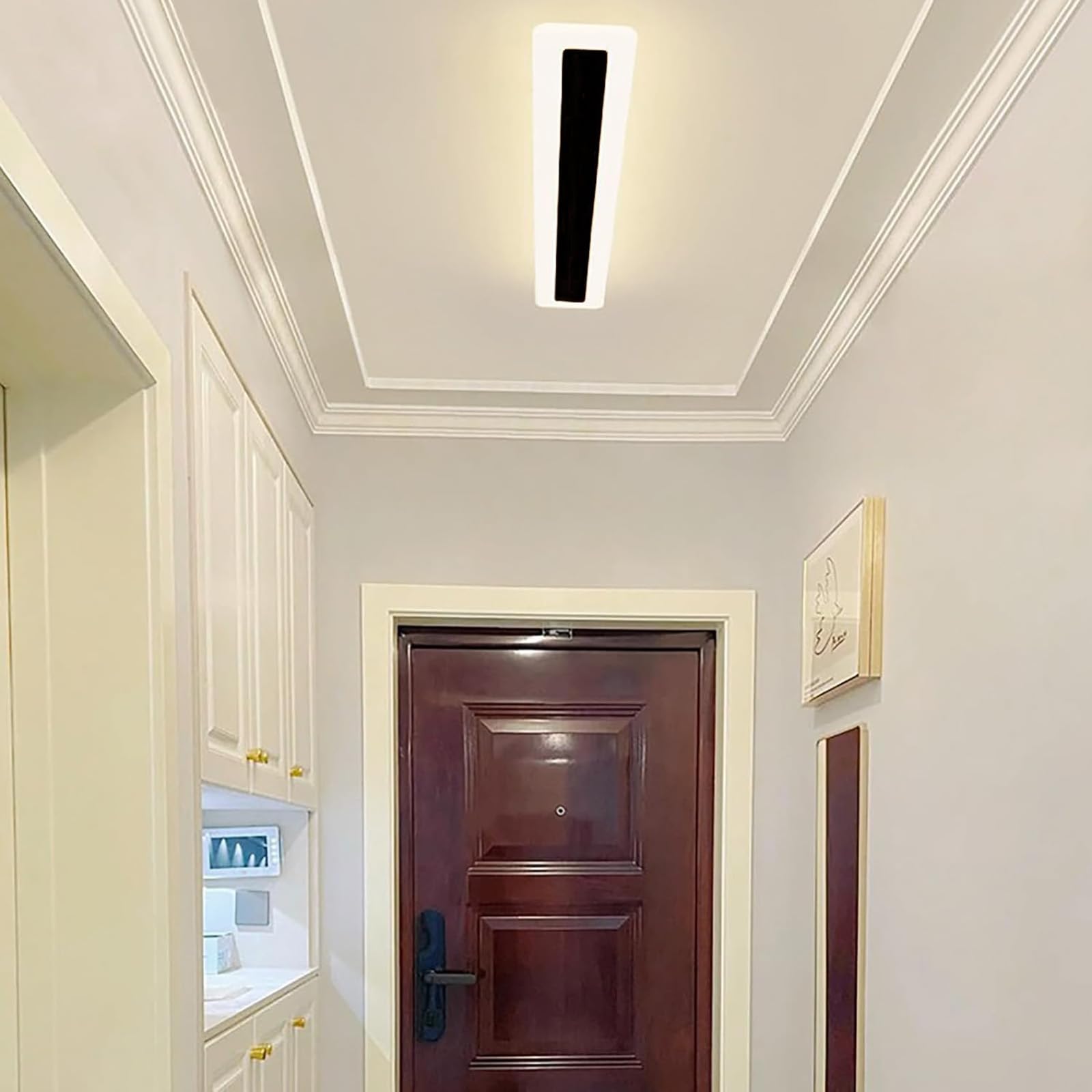 Plafonnier encastré LED rectangulaire contre les couloirs et pièces sombres