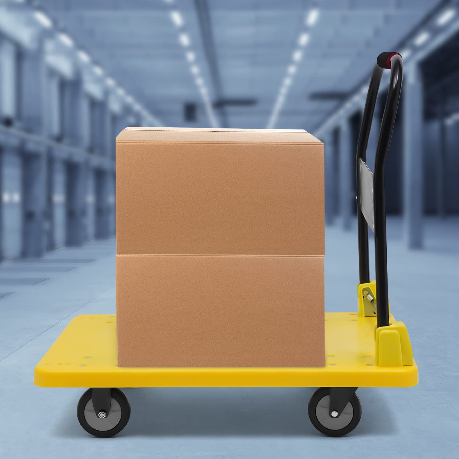 Carro de transporte plegable de 400 kg para almacenamiento, sobre, entrega urgente, lugar de mudanza, en oficinas, empresas, apartamentos, 58 x 87 cm, mango ergonómico