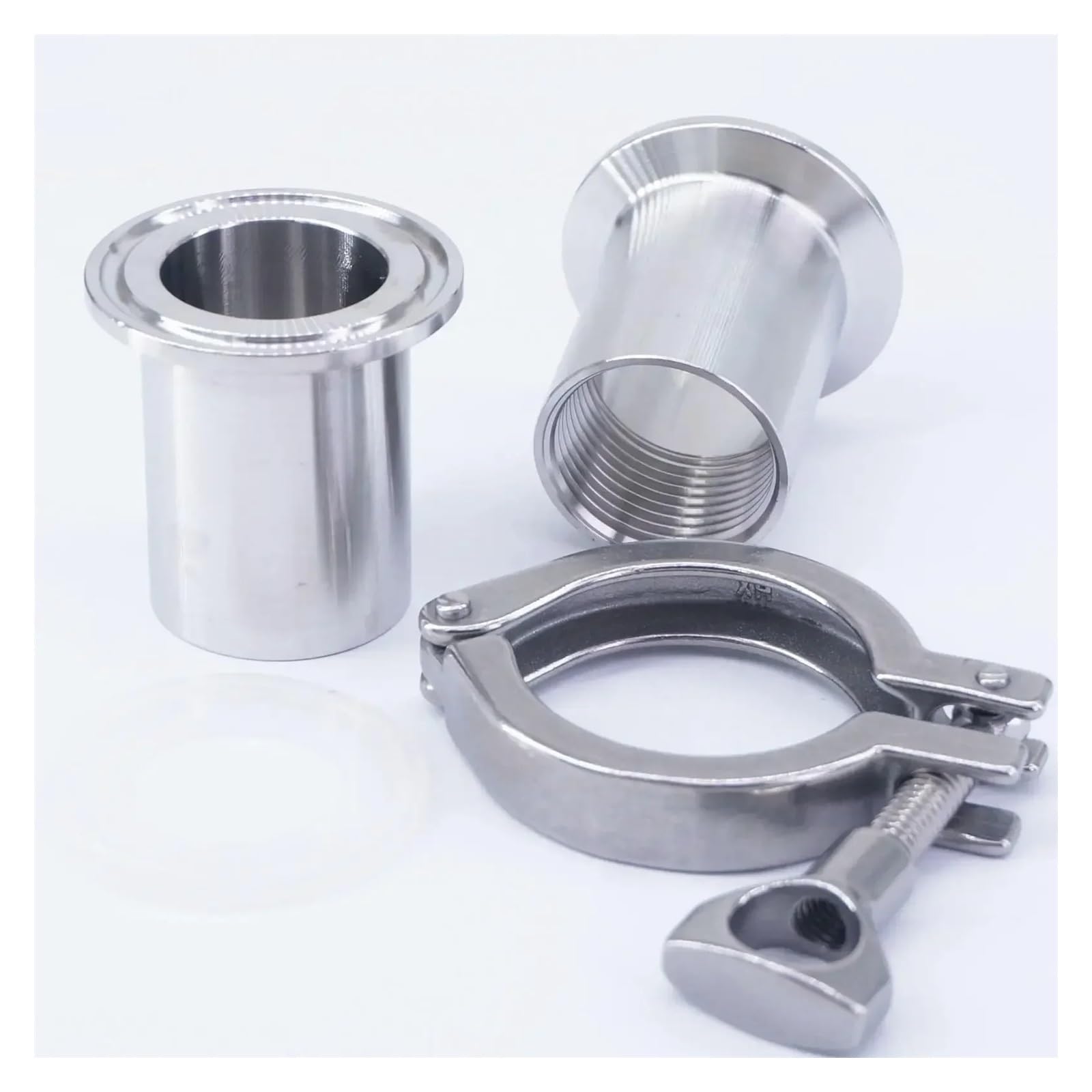 AARTERZZA Set Female Ferrule Fitting+Clamp+Gasket 1" NPT Female x1.5 Tri Clamp 304 Stainless Fitting