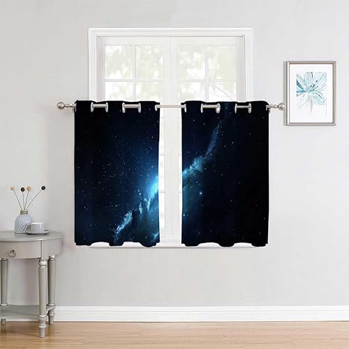 Miniatura 3 de Cortina opaca para Habitacion Universe Planet Cortinas para Ventanas de Cuarto 85 pulgadas de ancho por 85 pulgadas de largo, 2 paneles