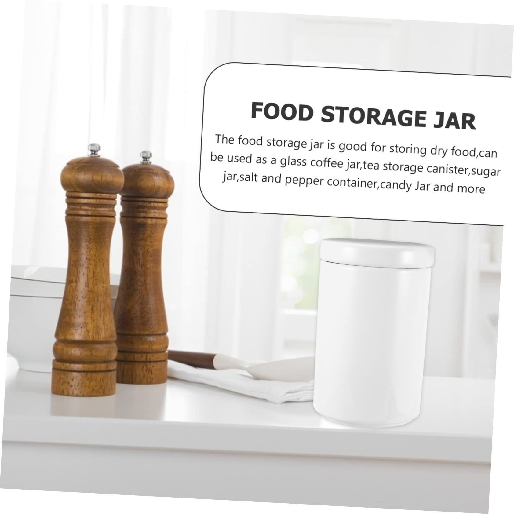 1pezzi Barattolo in Per Tè Contenitore Sigillato Per Conservazione Alimentare Vaso Smalto Liscio Per e Casa