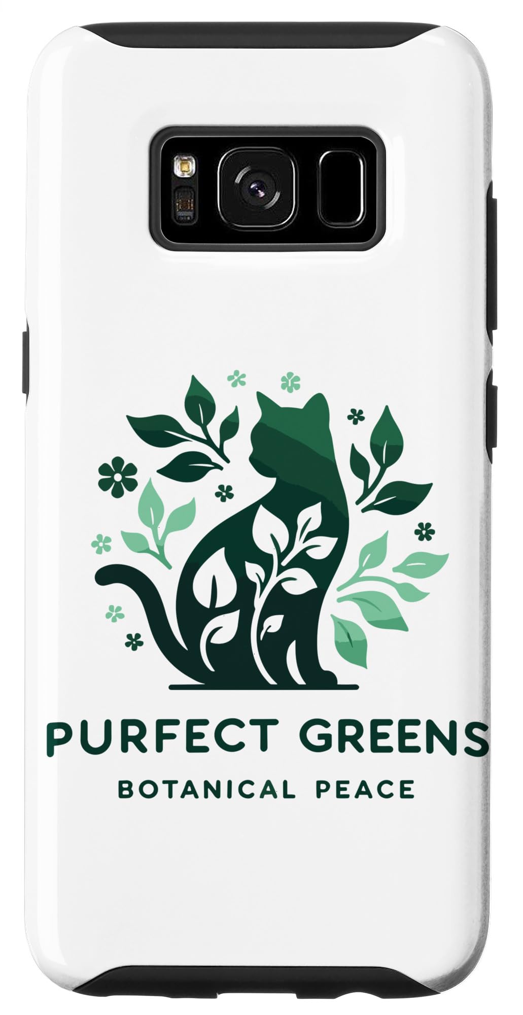 Galaxy S8 Green Cat Harmony - Eco Pet Plant Fusion Design Case