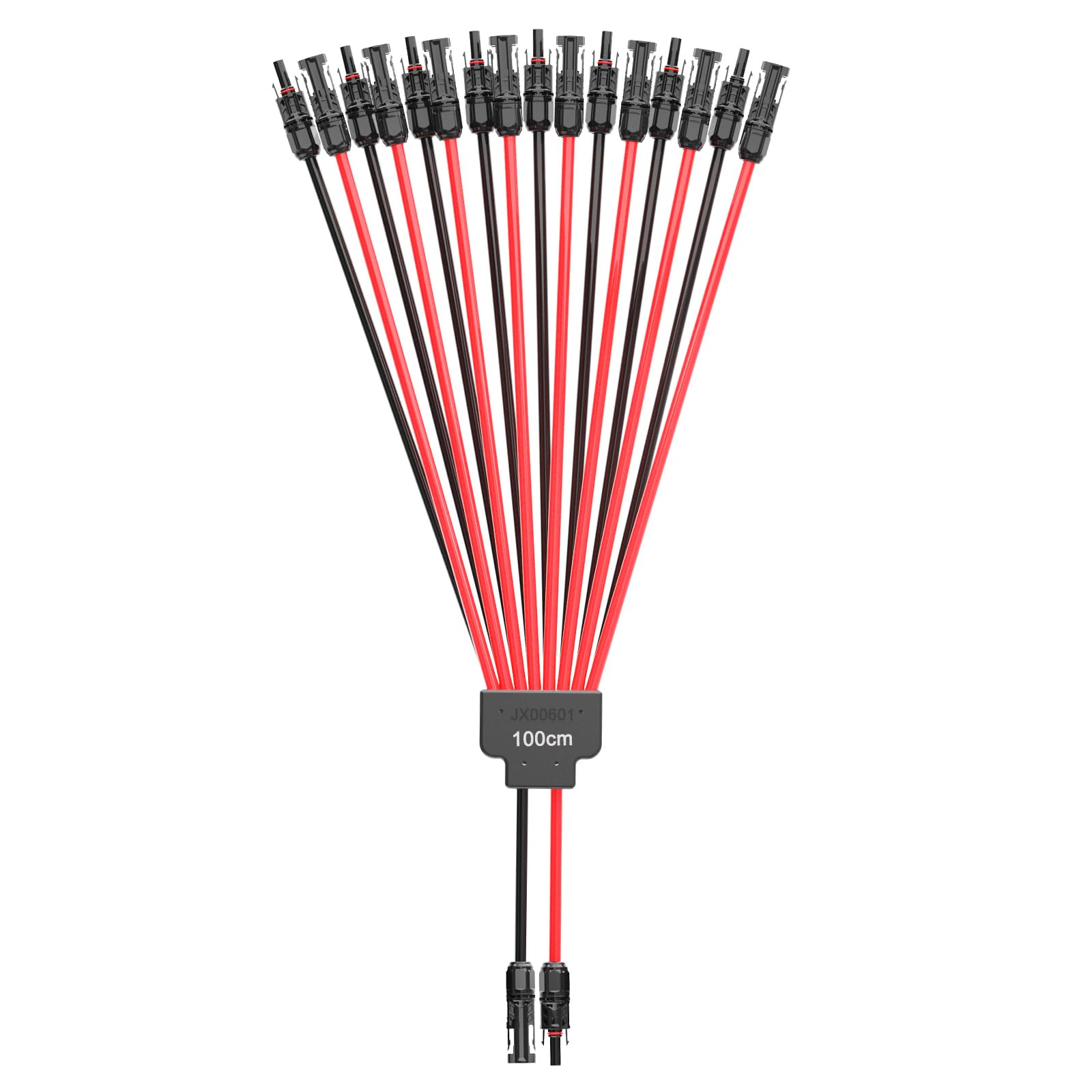 MXRPV Solar-Anschlusskabel,Solar-Panel Y Zweig Parallelverbinder,30A 1000V 6mm² 2 bis 4 Splitter Solar-Panel-Steckverbinder Verlängerungskabel Solarkabel Stecker