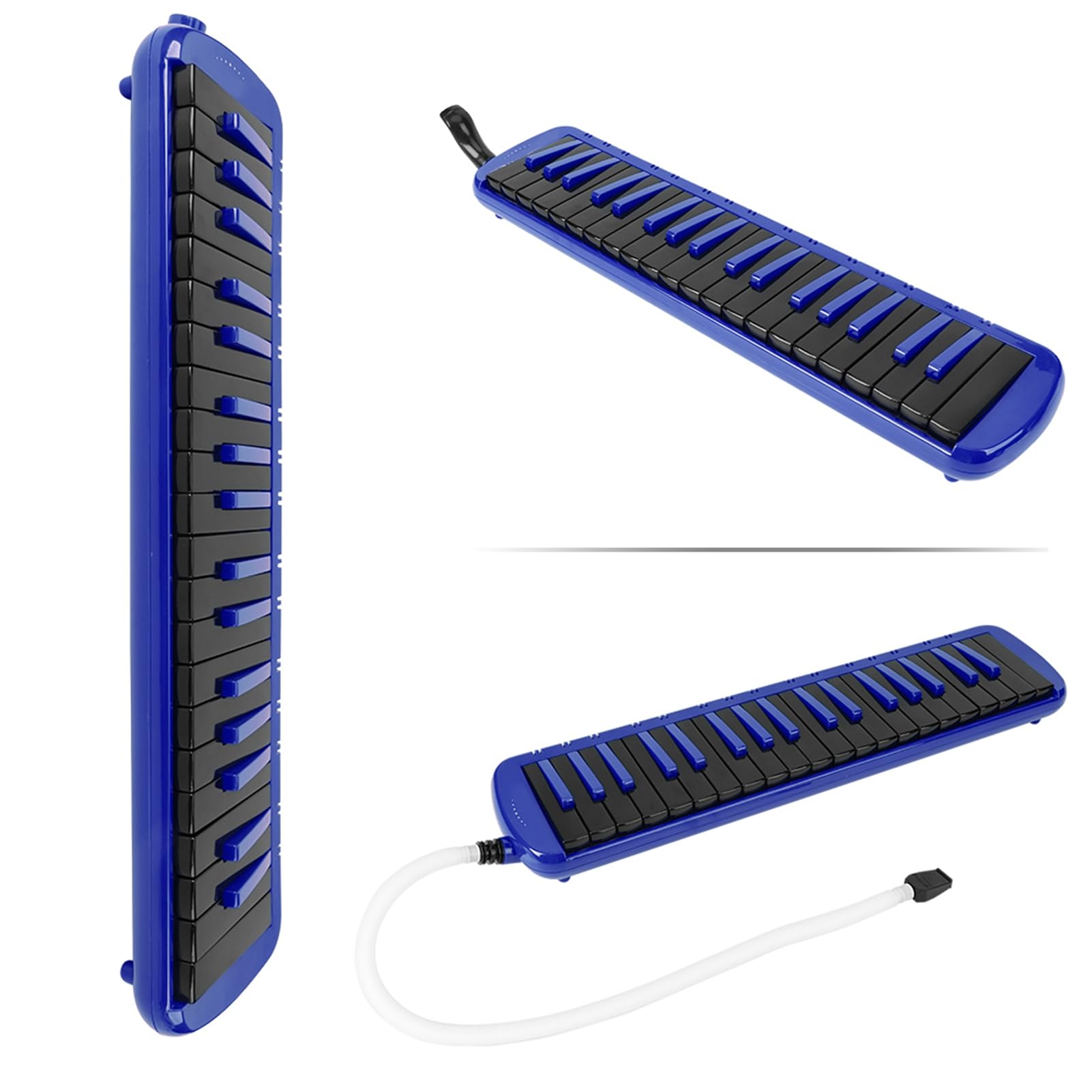 Mélodica, 32 Touches Mélodica 37 Touches Clavier avec Sac de Transport Embout de Sarbacane 37 Instrument de Musique à Vent pour Débutant (BLUE)