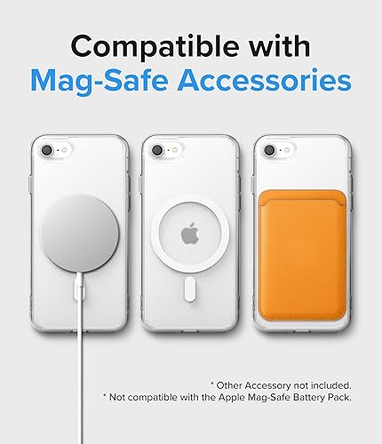 Miniatura 8 de Ringke Fusion - Funda magnética diseñada para iPhone SE 5G (3 generación, 2022), translúcida mate con parte trasera dura a prueba de golpes,