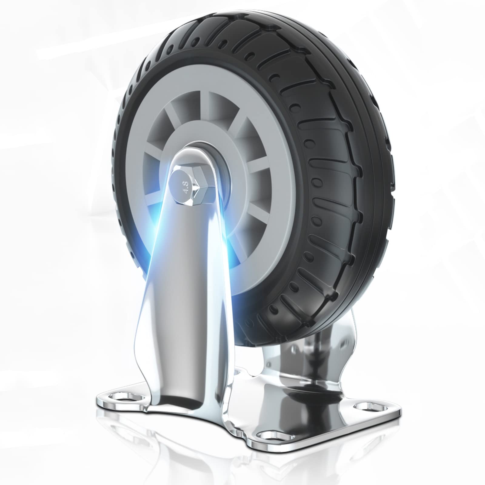 Ruote Pivottanti In Gomma, Rotelle Antigraffio Con Freno Silenzioso, Ruote Girevoli Con Freno for Mobili E Mobiletti, Ruote for Mobili Industriali Ruote Girevoli, 4 Pezzi Rotelle girevoli(100mm)