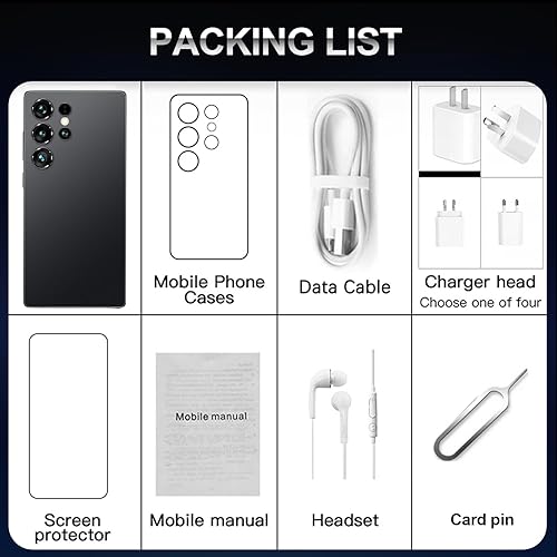 Miniatura 8 de para teléfono U25 Ultra desbloqueado, 8+256GB Smartphone, Android 13.0, cámara de zoom de 48+108MP, 6.82 pulgadas HD, 6800 mAh, teléfono celular