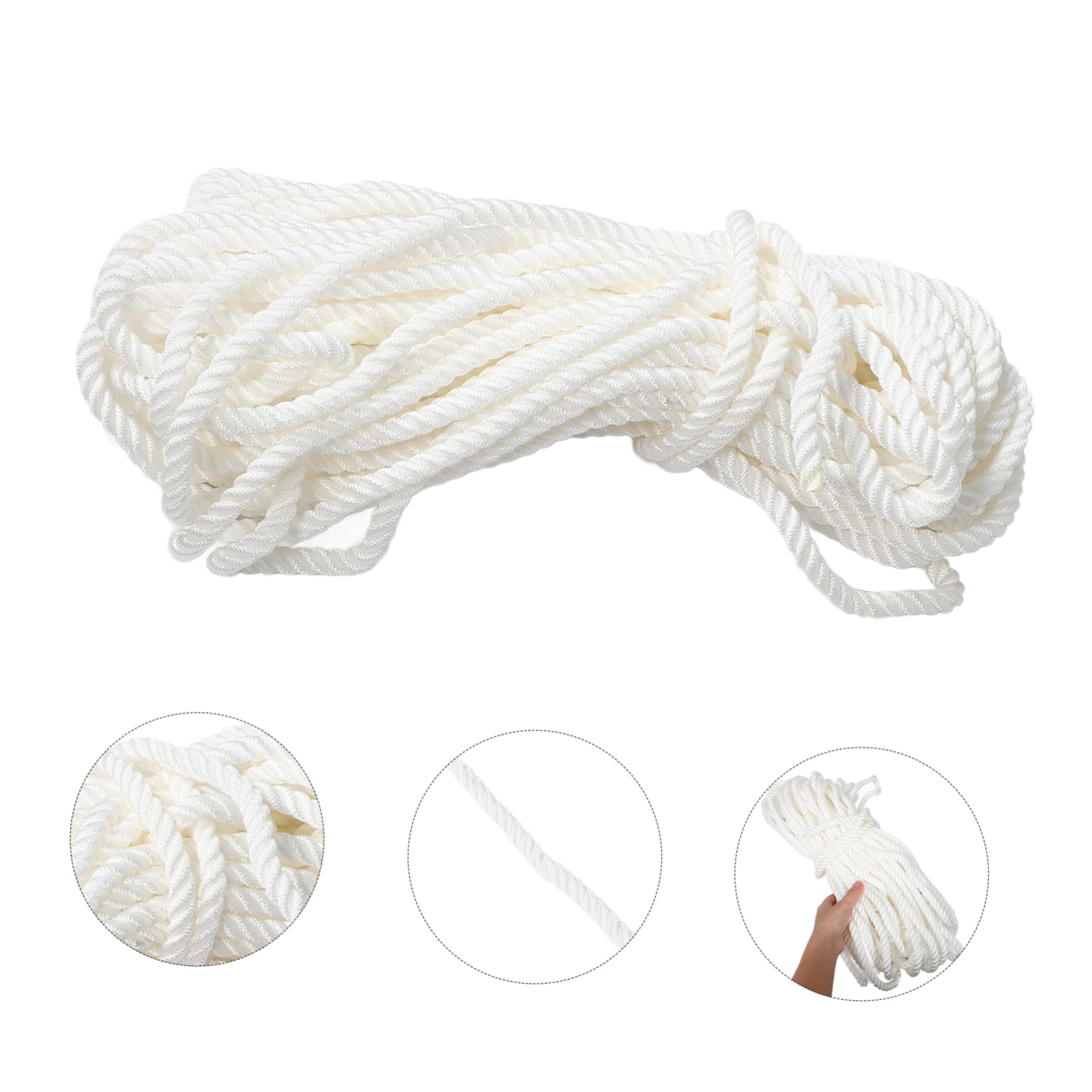 Happyyami Weißes Nylon Yacht Seil Boots Anlegeleine Zum Anlegen Marinequalität Nylon Boots Seil Anlegeleine Für Boote Anlegeleinen Für Boote Festmacheleine Für